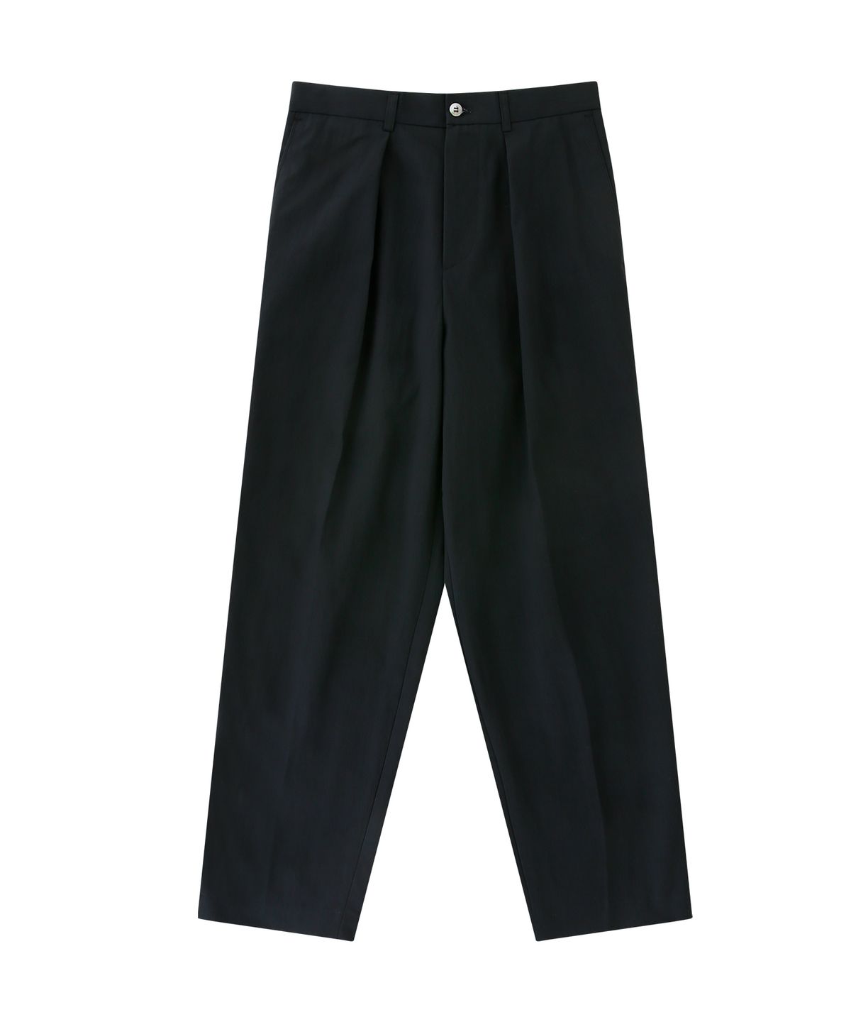 벨리프(BELLIEF) [Easy line] 1Pleats banding chino (Black)