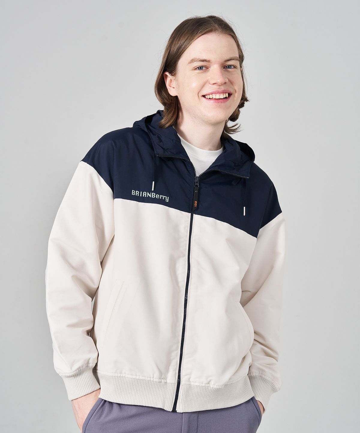 브라이언베리(BRIAN BERRY) REUBEN HOODIE JACKET_CREAM