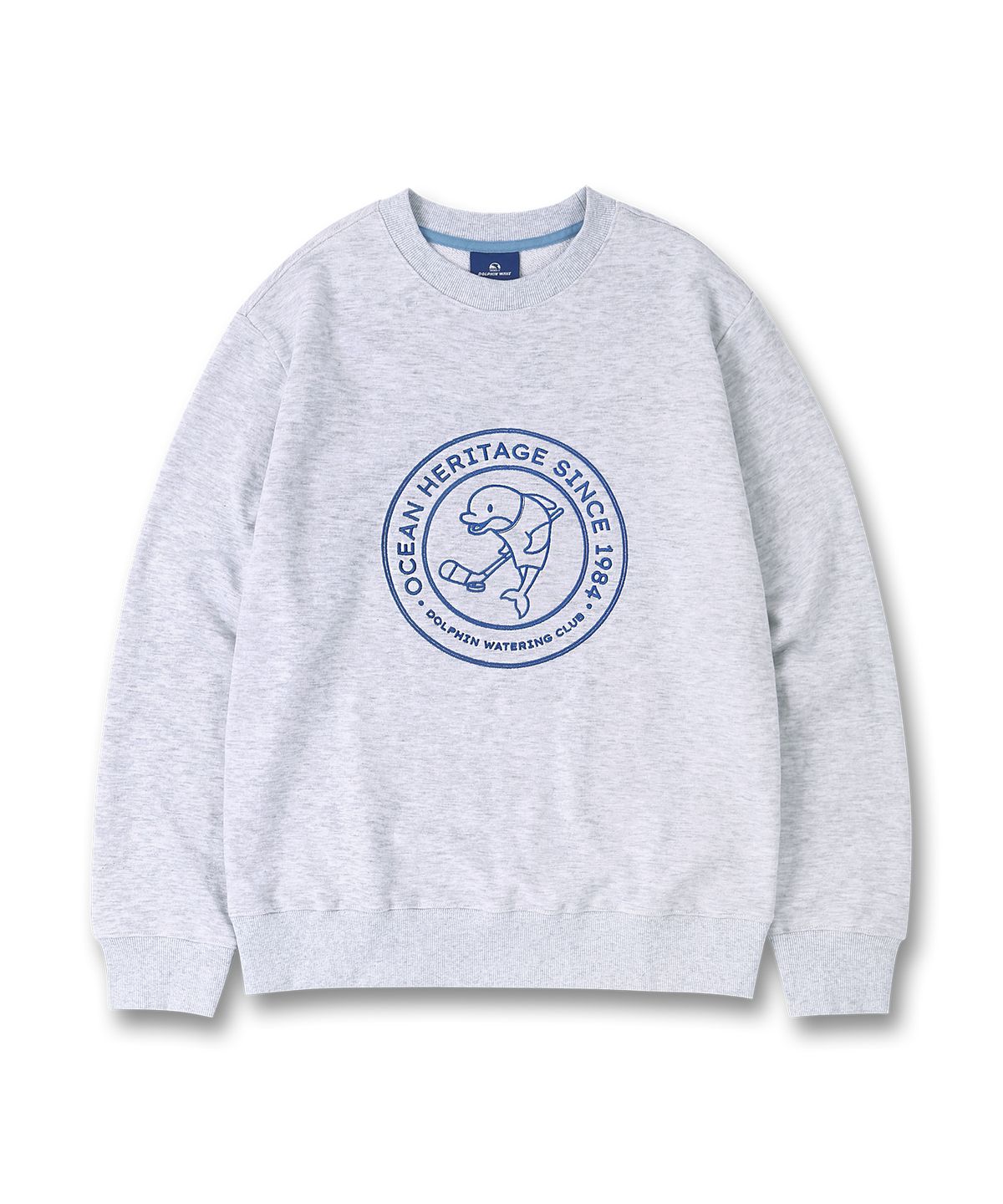 돌핀웨이브어패럴(DOLPHIN WAVE APPAREL) 하키보이 돌고래 맨투맨 쿨그레이
