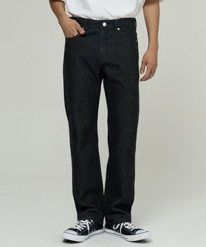 블랙 데님 팬츠 [스트레이트핏]