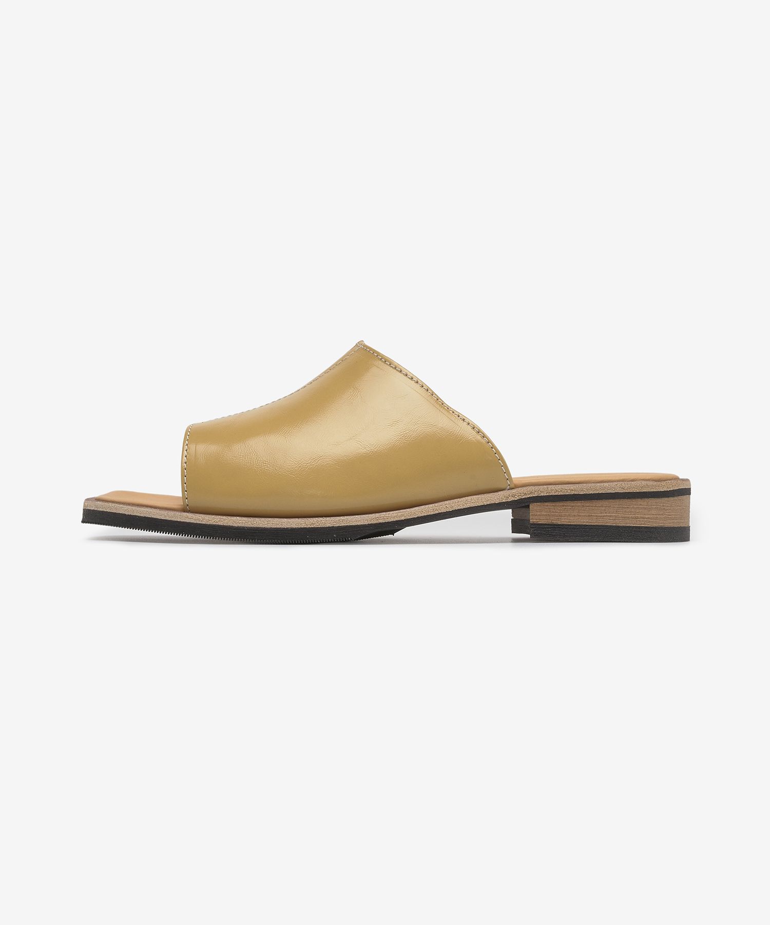 【OUR LEGACY】 SLIDE TAHINI YELLOW LEATHER TECH : A2227STA Our Legacy - Slide Tahini Yellow Leather | Our Legacy