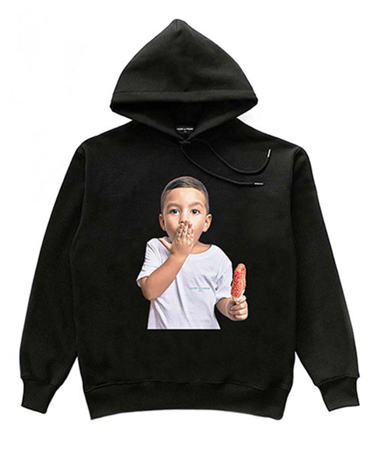 누아드비뉴(NOIR DE VIGNE) OH BOY FACE HOODIE BLACK