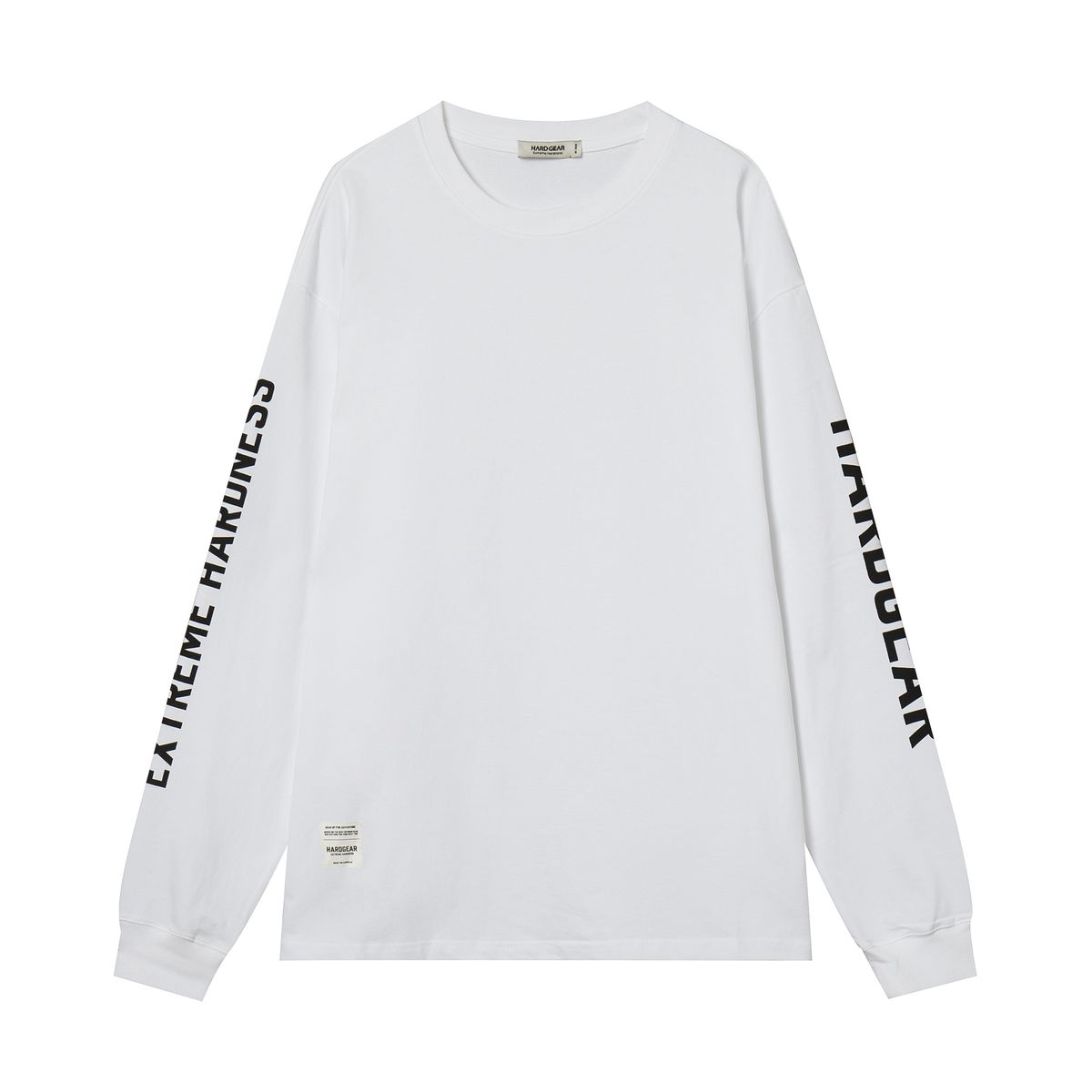 하드기어 어패럴(HARDGEAR APPAREL) 롱슬리브 로고 티셔츠 화이트