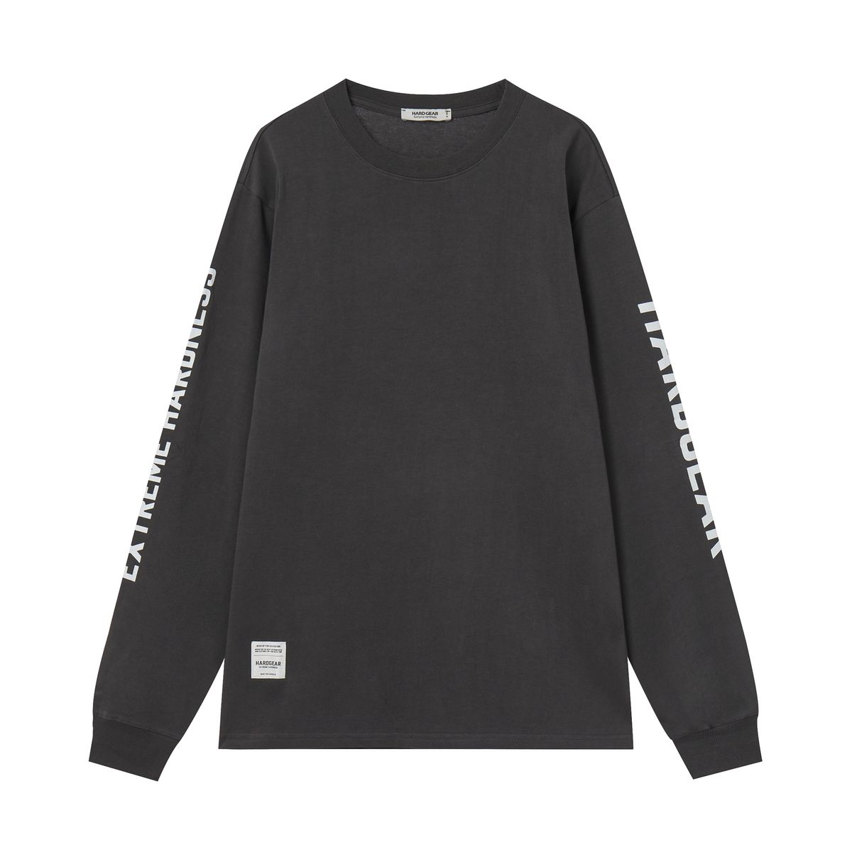 하드기어 어패럴(HARDGEAR APPAREL) 롱슬리브 로고 티셔츠 차콜