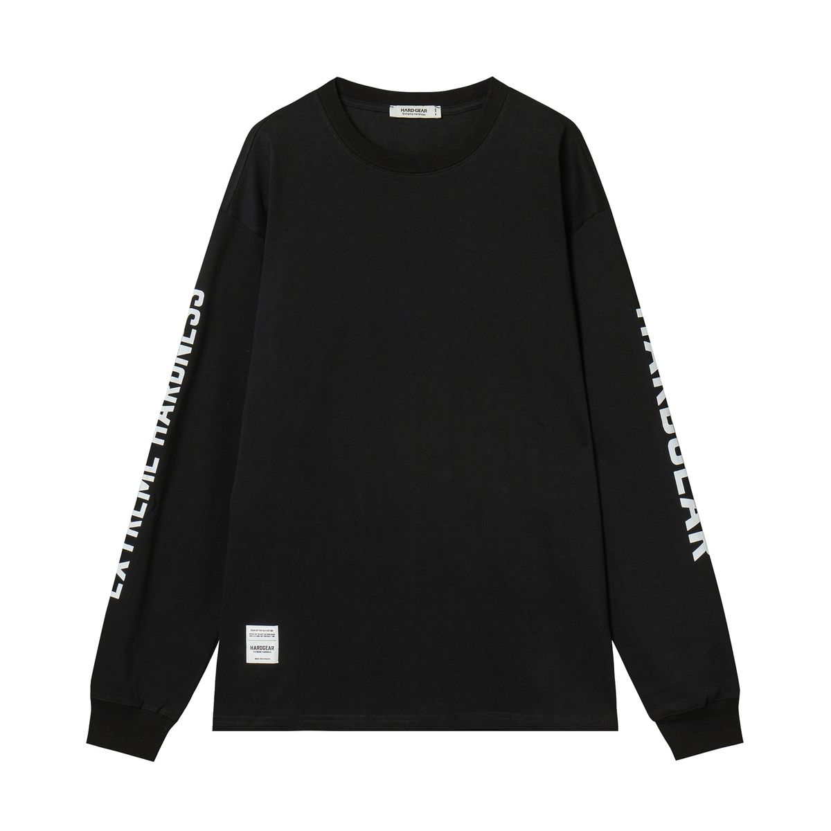 하드기어 어패럴(HARDGEAR APPAREL) 롱슬리브 로고 티셔츠 블랙