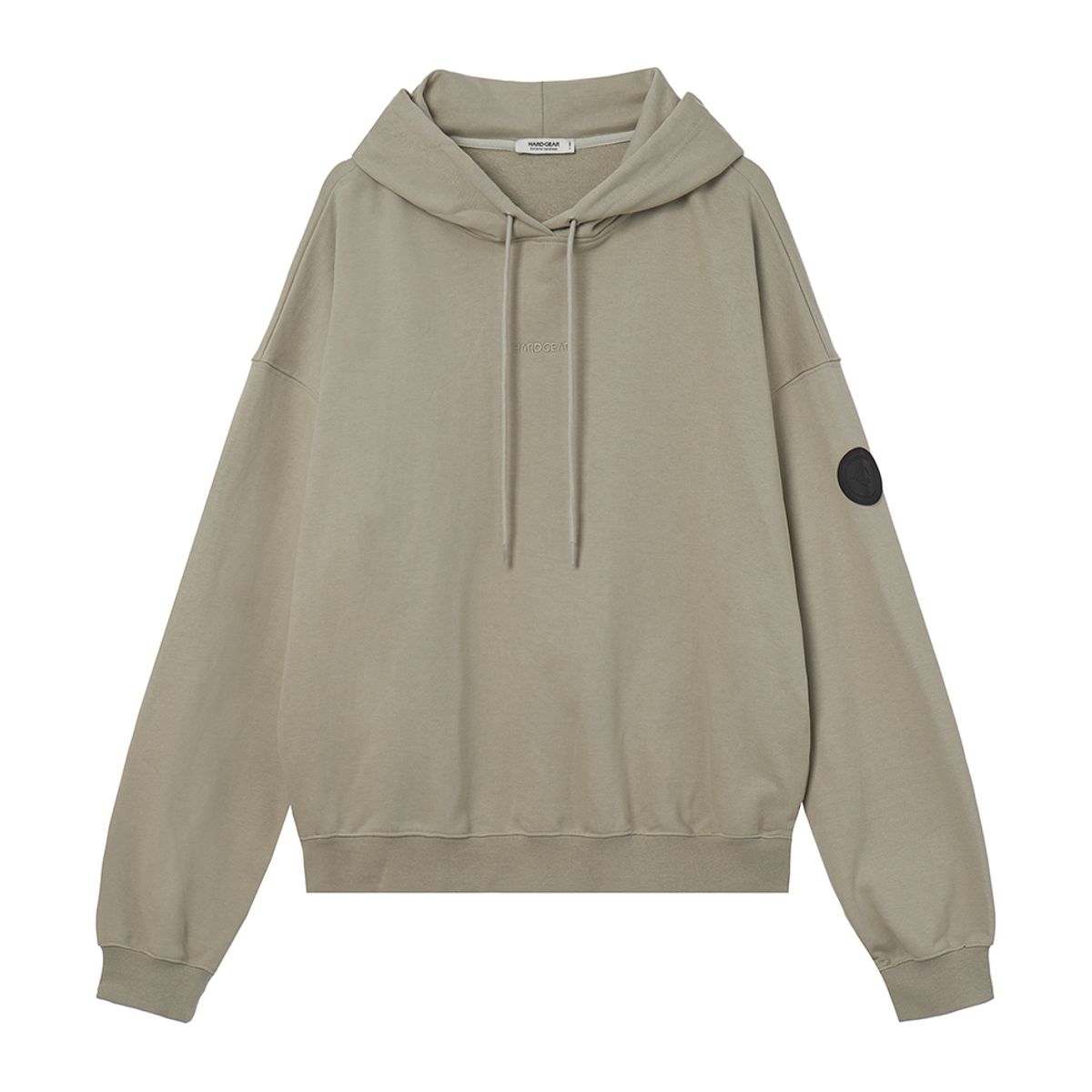 하드기어 어패럴(HARDGEAR APPAREL) 엠브로이더드 로고 후디 베이지