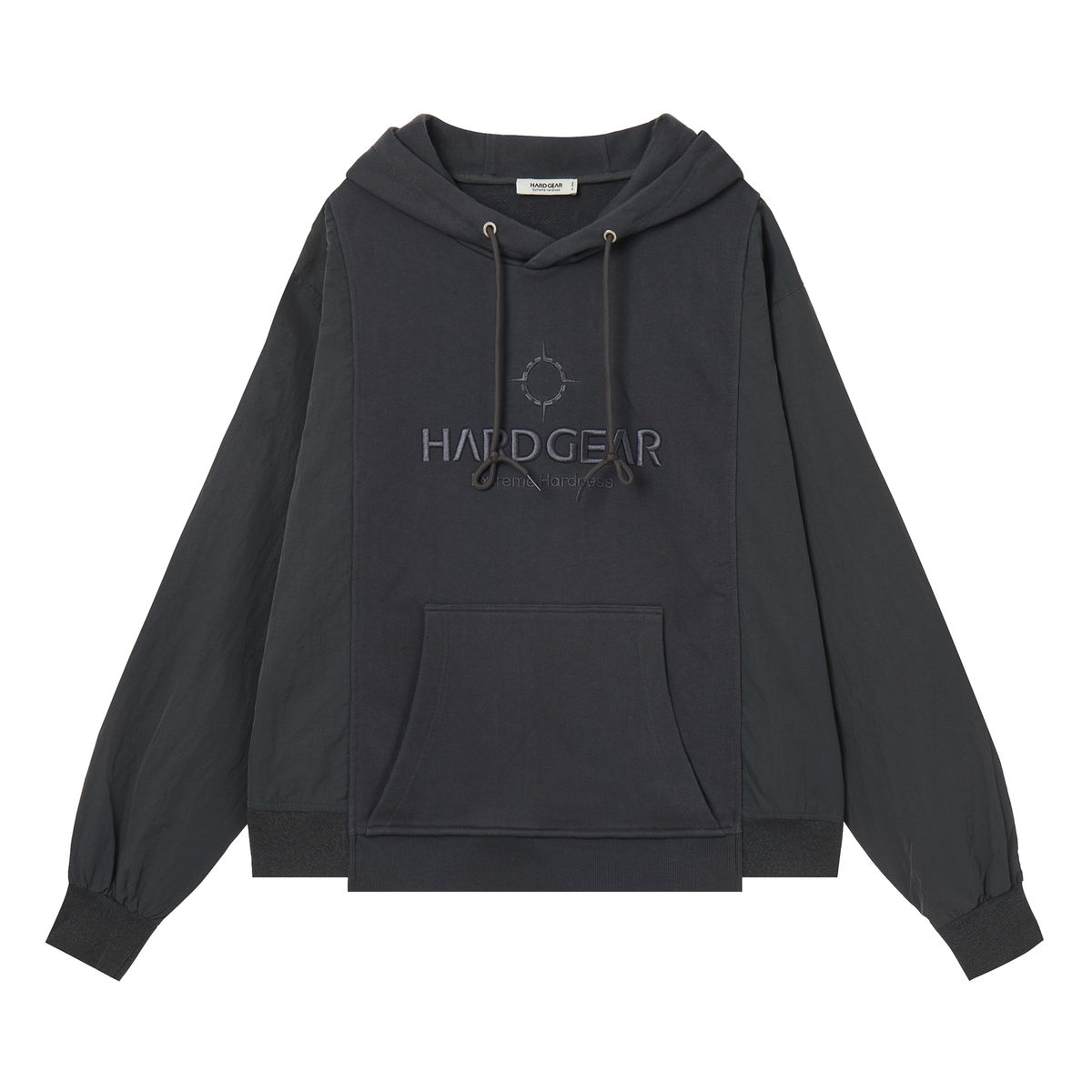 하드기어 어패럴(HARDGEAR APPAREL) 나일론 블록 후디 차콜