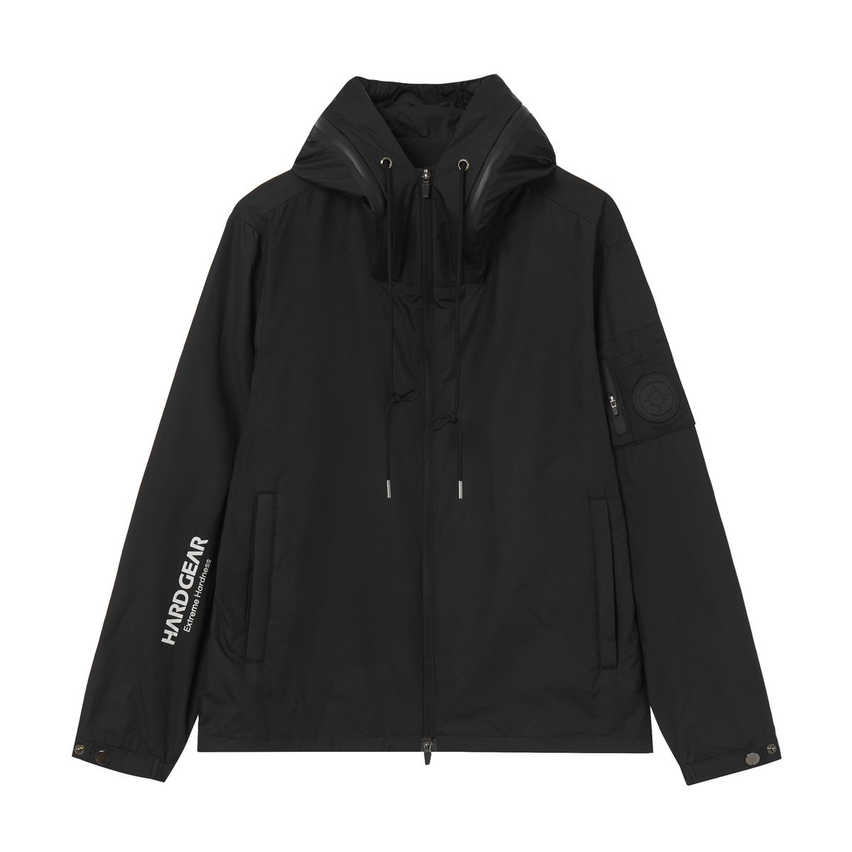 하드기어 어패럴(HARDGEAR APPAREL) 후디드 윈드브레이커 블랙