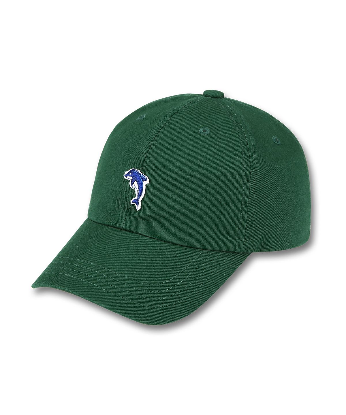 돌핀웨이브어패럴(DOLPHIN WAVE APPAREL) 돌핀 미니자수볼캡  딥그린