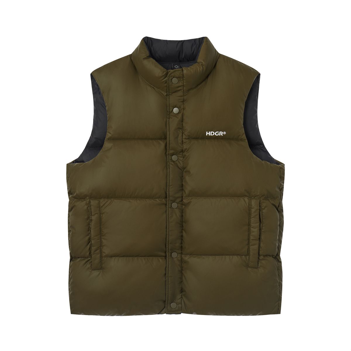 하드기어 어패럴(HARDGEAR APPAREL) 리버시블 다운 베스트 카키/블랙