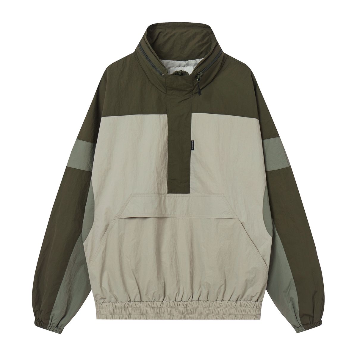 하드기어 어패럴(HARDGEAR APPAREL) 컬러 블록 아노락 카키