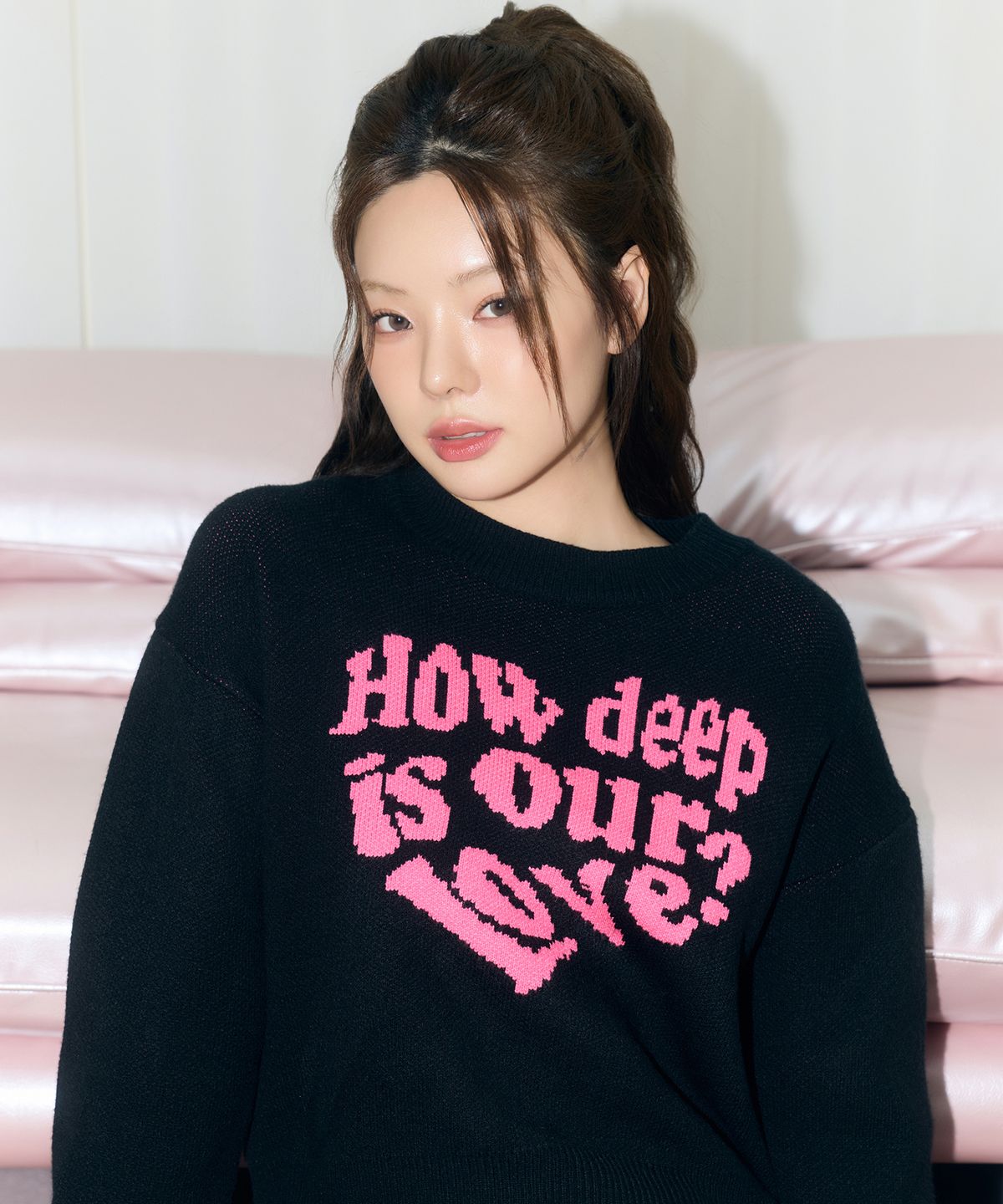 러브이즈트루(LUVISTRUE) MV LOVE KNIT(PINK)