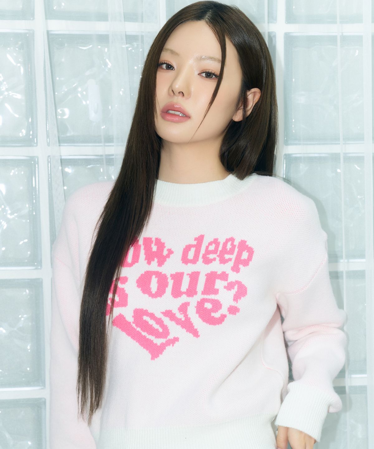 러브이즈트루(LUVISTRUE) MV LOVE KNIT(BABY PINK)