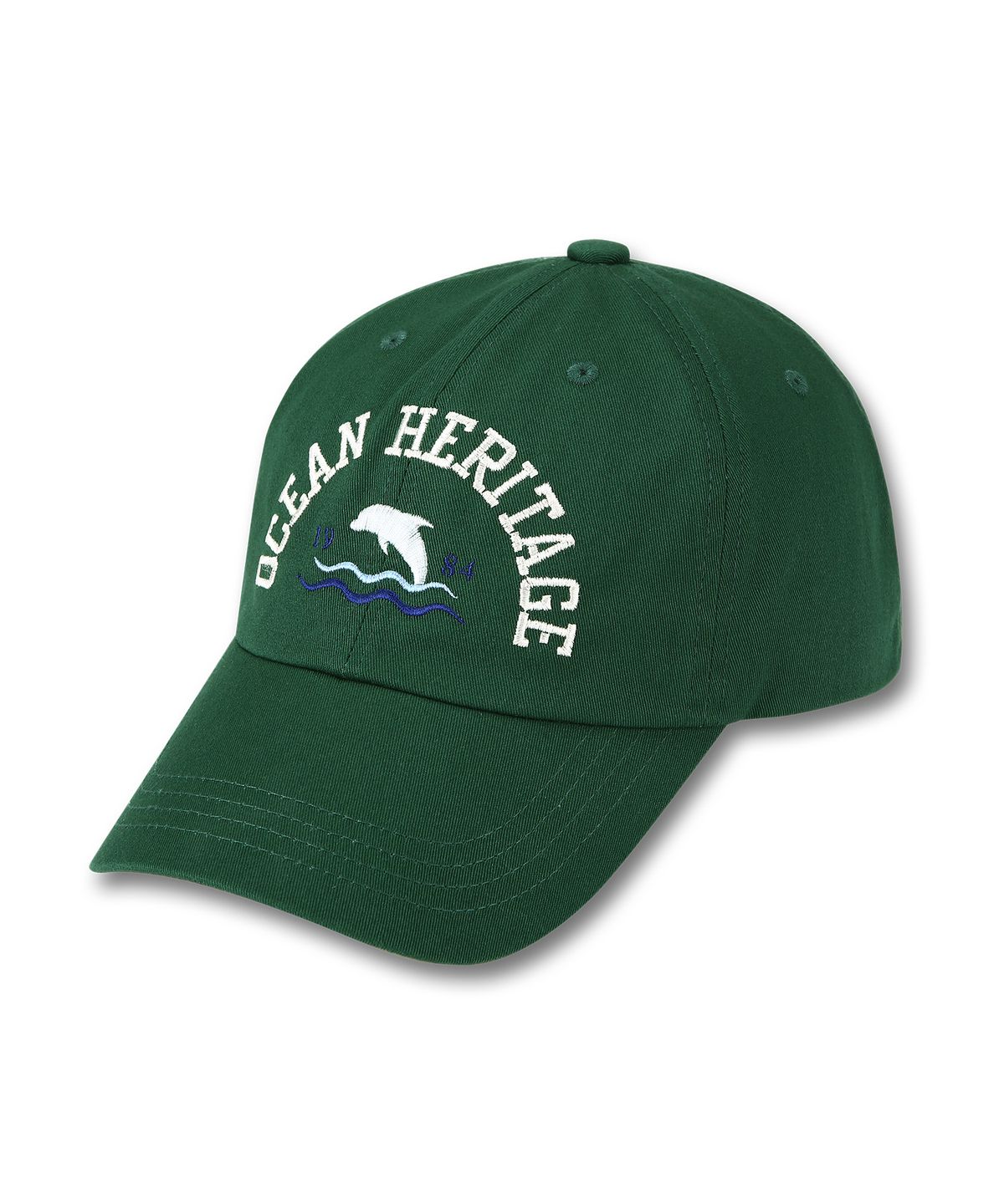 돌핀웨이브어패럴(DOLPHIN WAVE APPAREL) 오션 헤리티지 돌고래 볼캡 딥그린