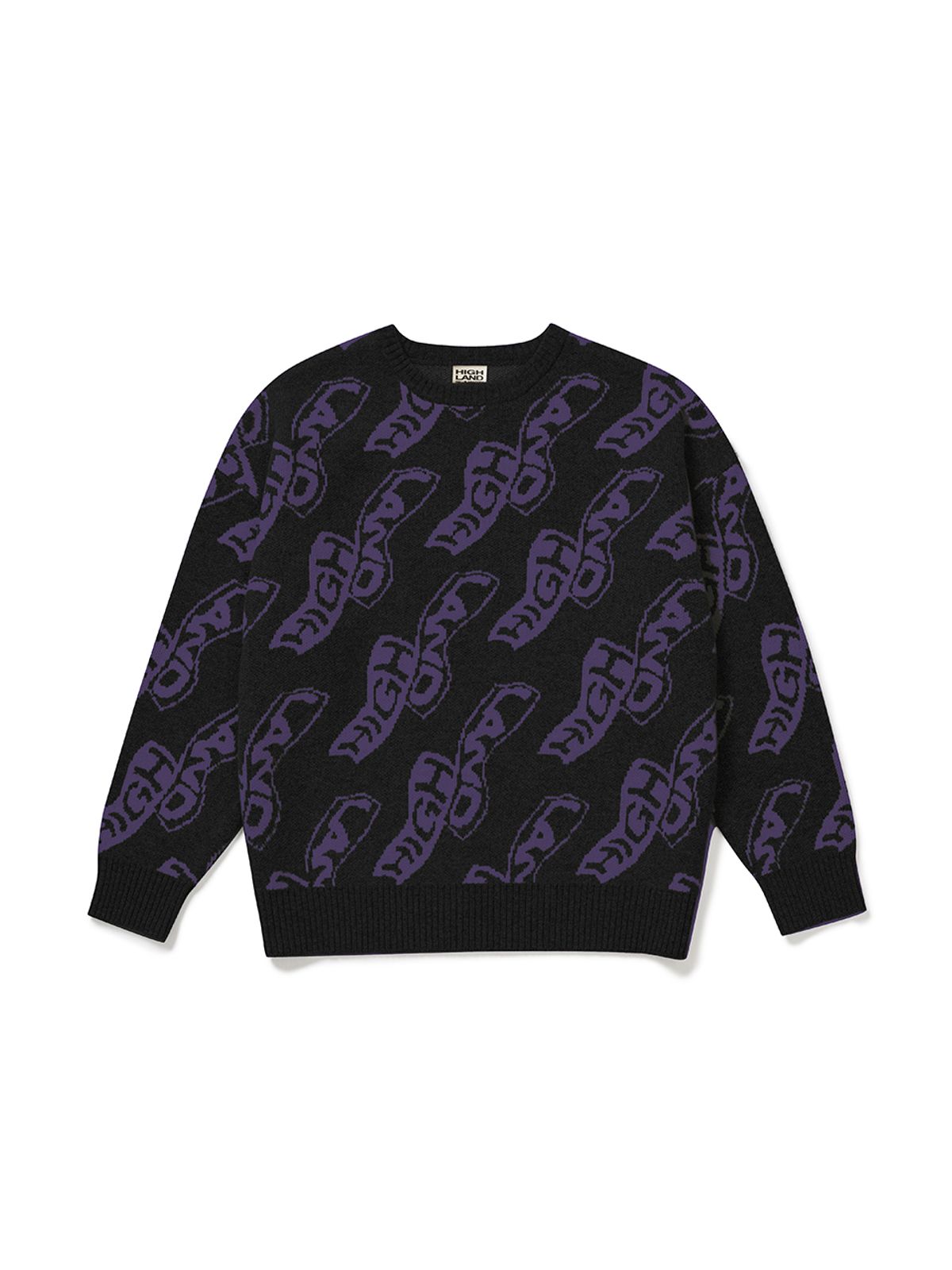 하이랜드 델리 앤 그로서리(HIGHLAND DELI AND GROCERY) Jacquard Knit Pullover Black