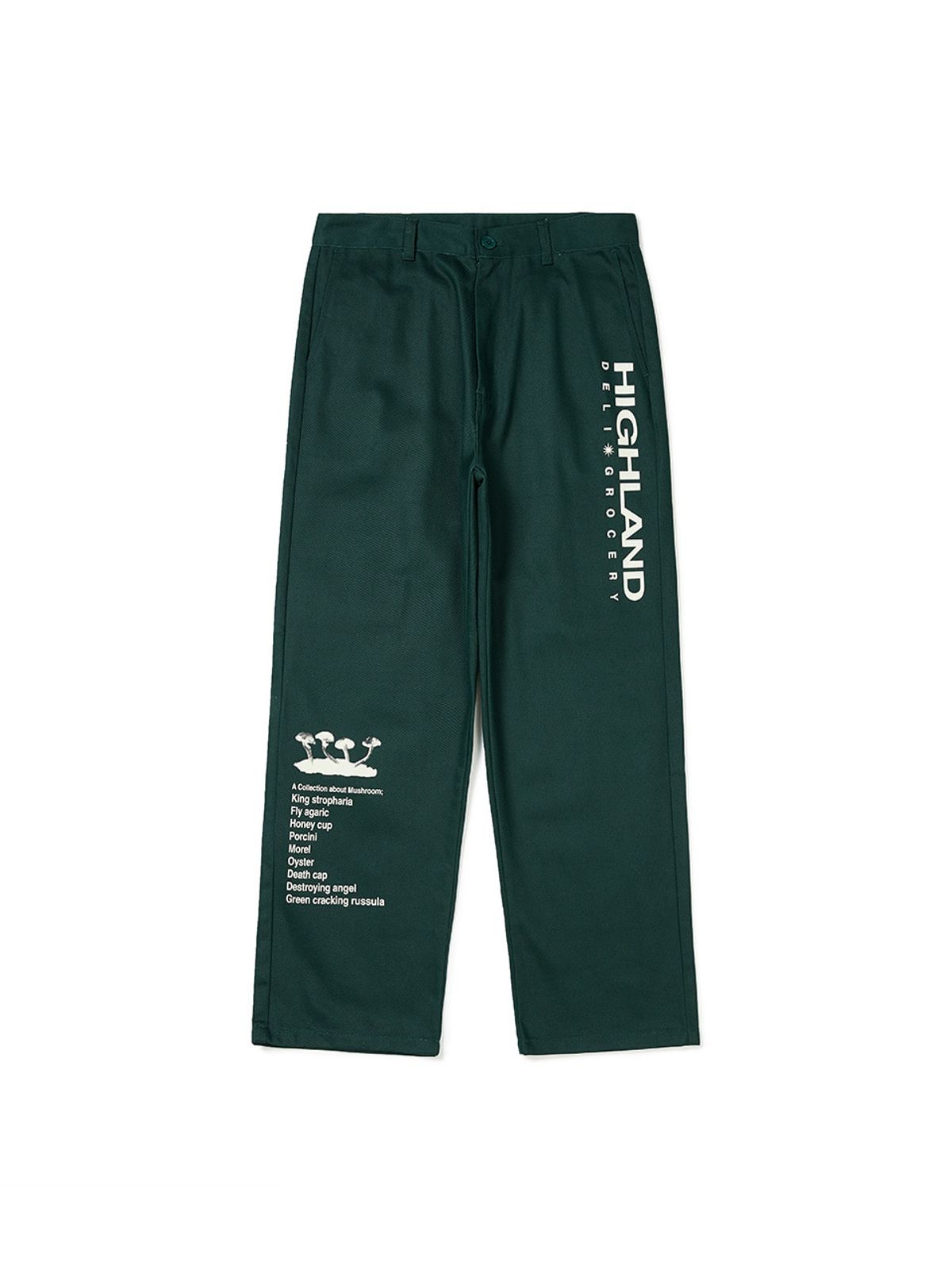 하이랜드 델리 앤 그로서리(HIGHLAND DELI AND GROCERY) Graphic Work Pants Green