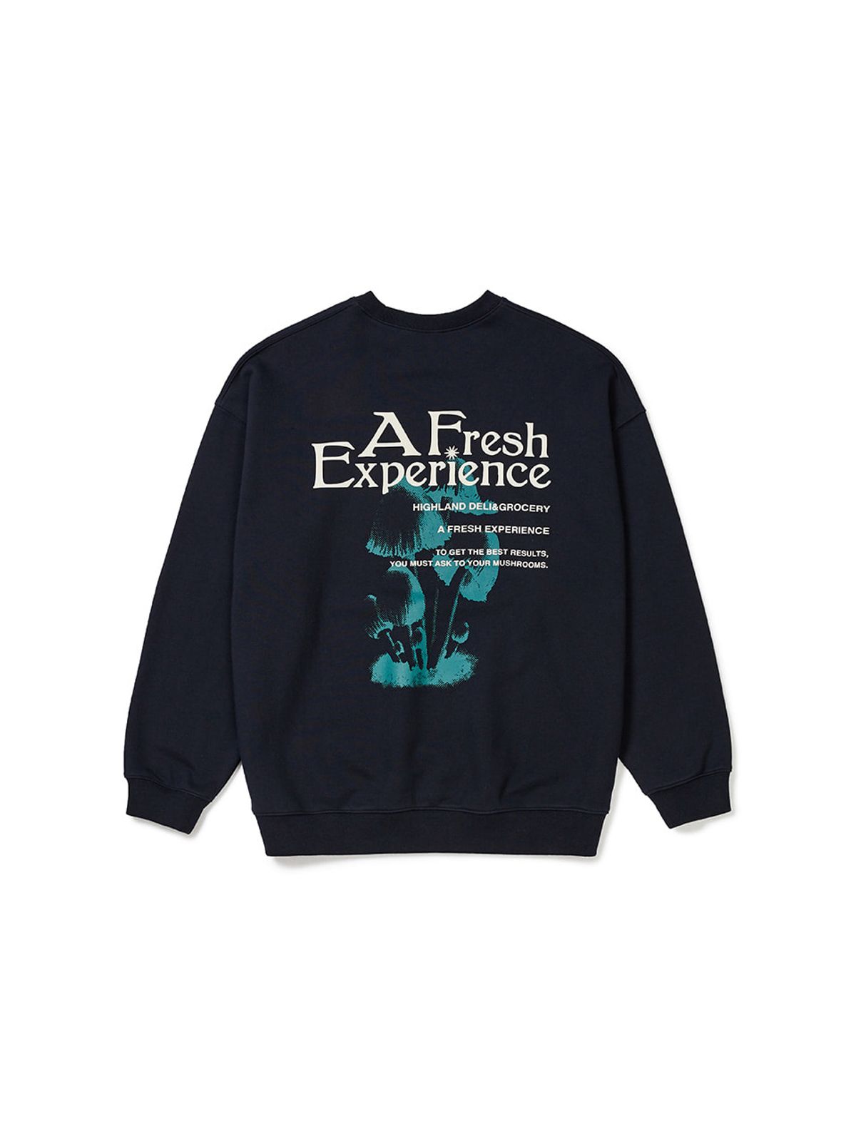 하이랜드 델리 앤 그로서리(HIGHLAND DELI AND GROCERY) Fresh Experience Sweatshirts Navy