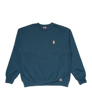 화이트라벨 미니 고릴라 크루넥 스웨트 셔츠 그레이블루