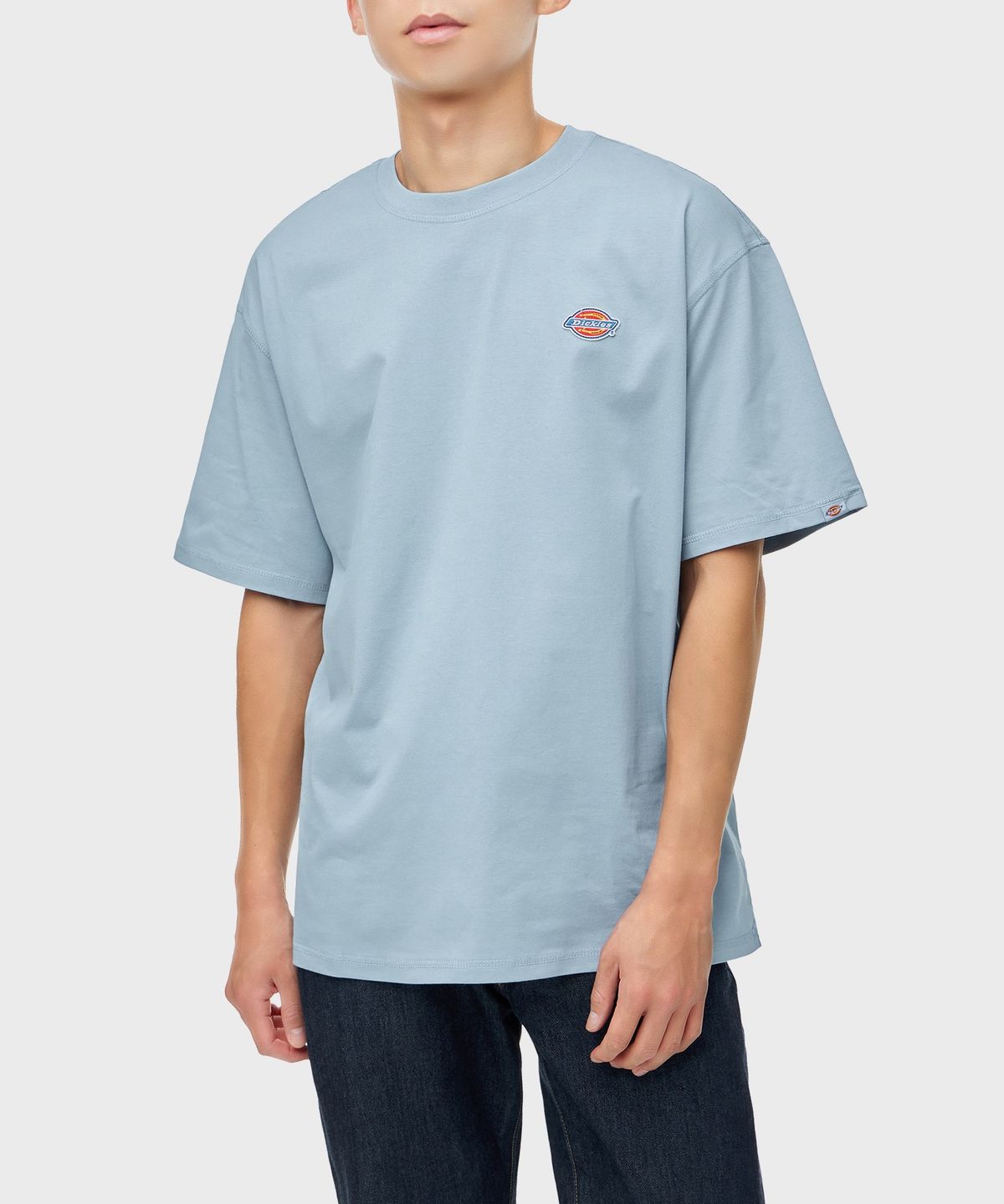 디키즈(DICKIES) 릴렉스드 스몰 로고 티셔츠 Ashley Blue