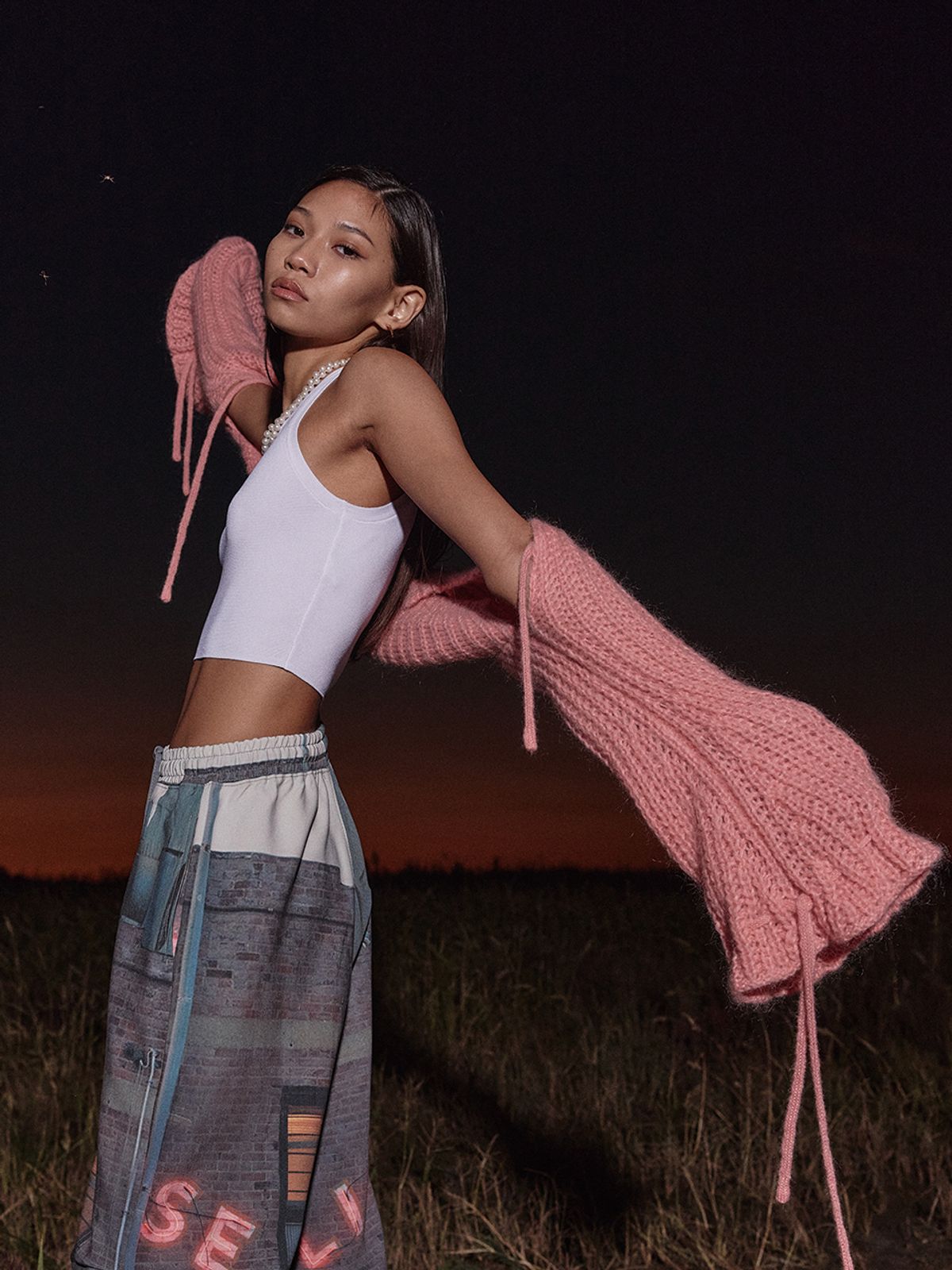 에즈이프 캘리(ASIF CALIE) KNIT BOLERO PINK