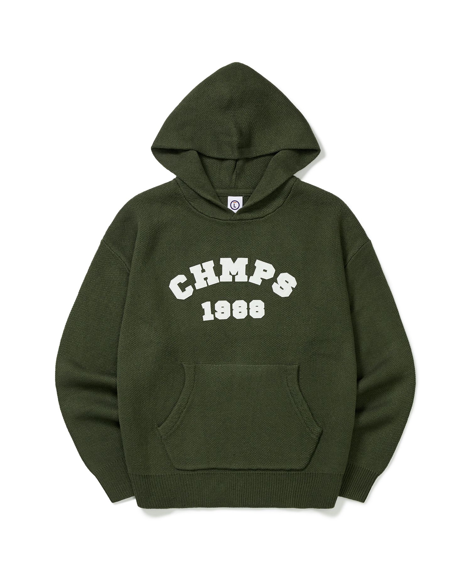 BORN CHAMPS★CHMPS PATCH KNIT HOODIE B22FT12 MUSINSA | BORN CHAMPS CHMPS Patch Knit Sweater Hoodie B22FT12KH