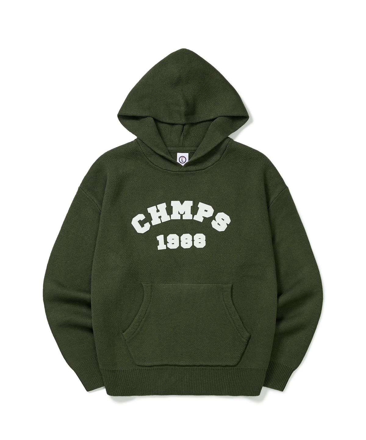 본챔스(BORN CHAMPS) CHMPS 패치 니트 후드 B22FT12KH