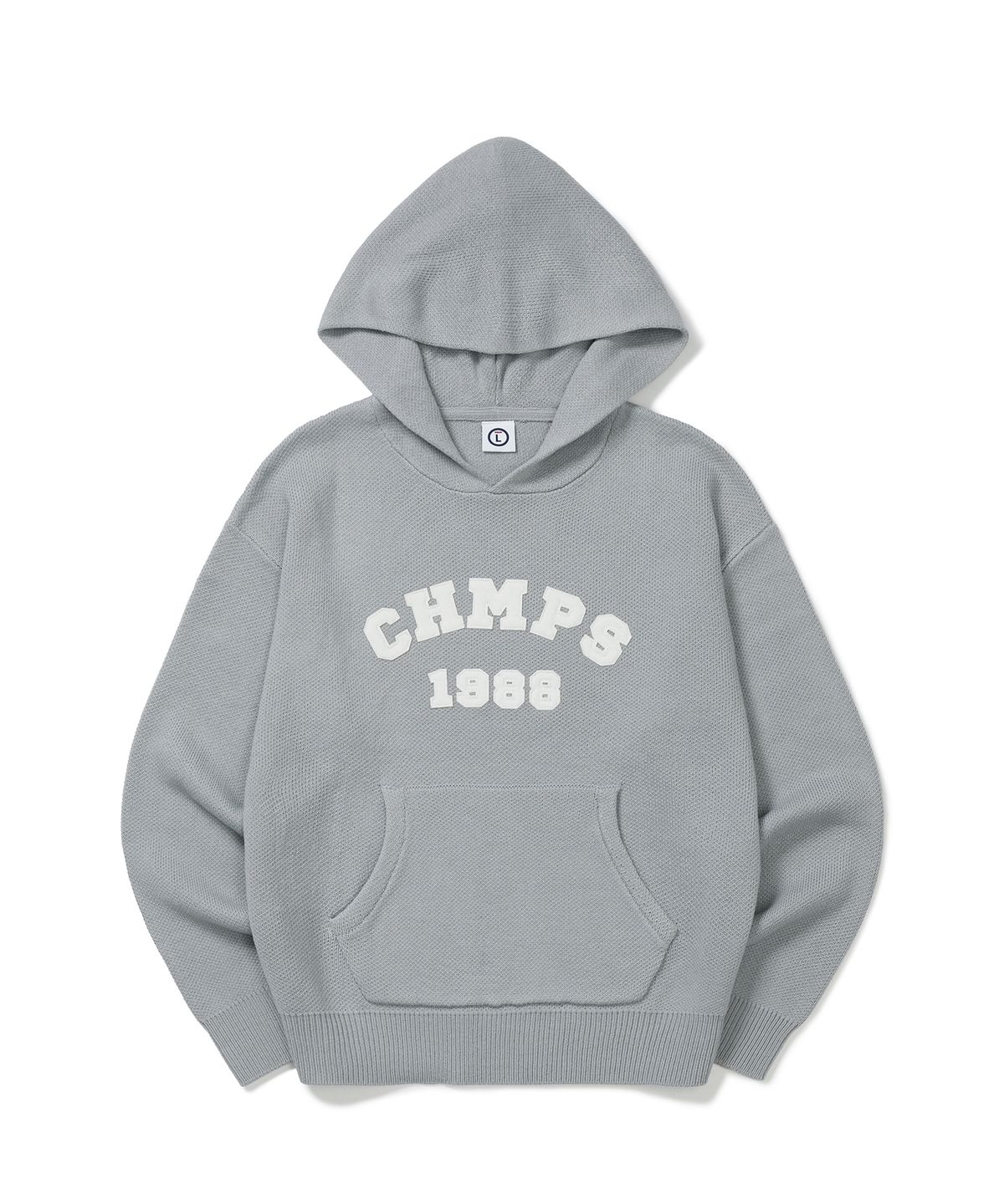본챔스(BORN CHAMPS) CHMPS 패치 니트 후드 B22FT12AG