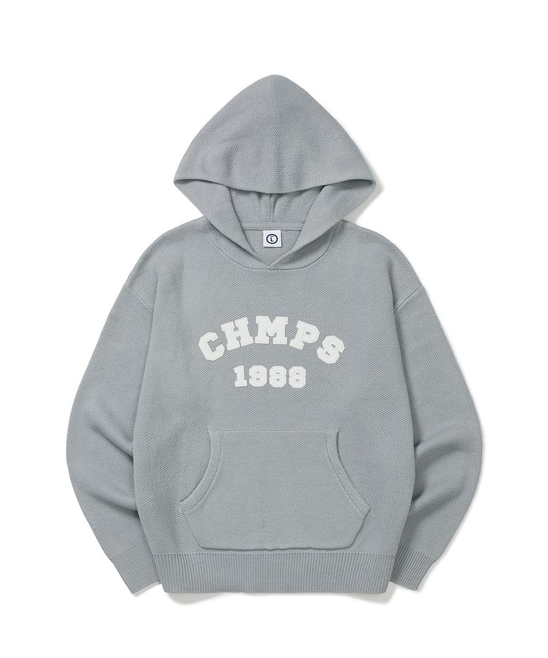 CHMPS 패치 니트 후드 B22FT12AG