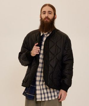 CB 퀄팅 오버핏 자켓 (블랙)