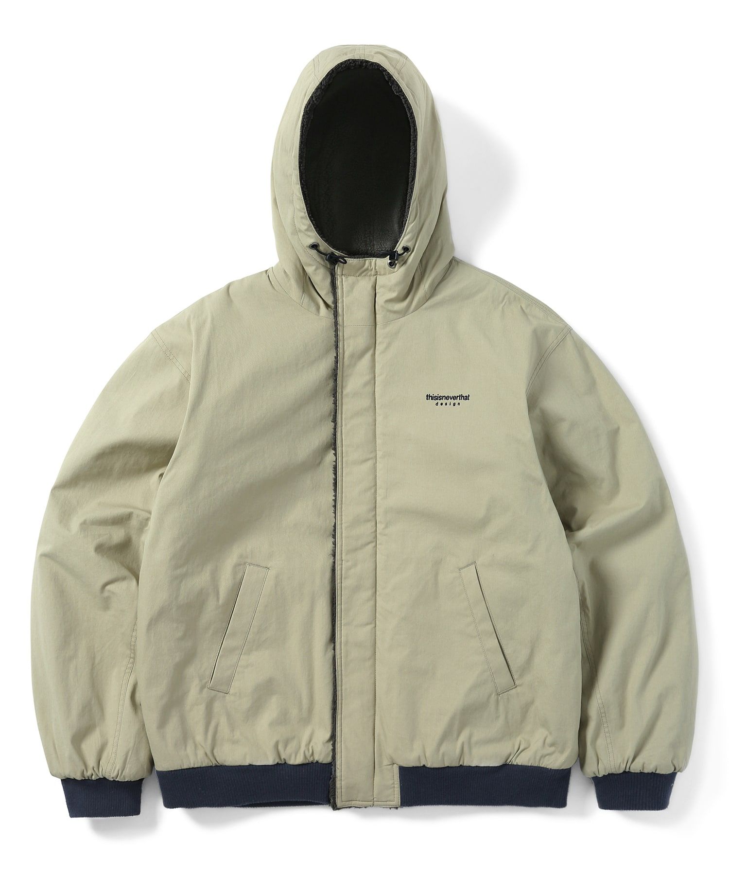 MUSINSA | thisisneverthat® Reversible Sherpa Jacket Beige