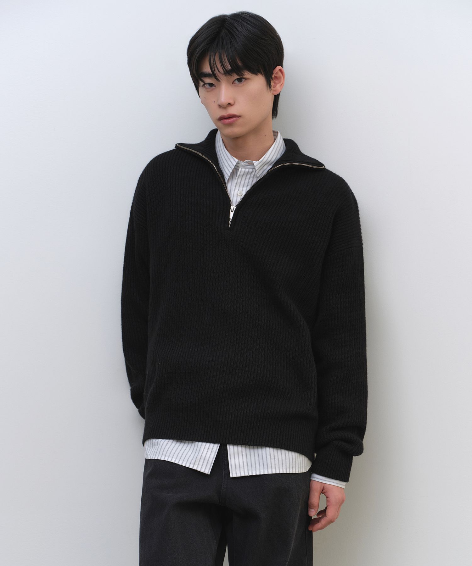 MUSINSA公式 | MUSINSA STANDARD リラックスドリブハーフジップニット