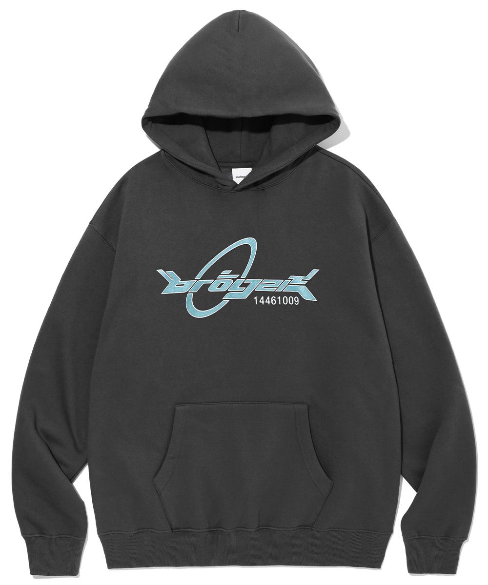 MUSINSA | MAHAGRID MAHAGRID CIRCLE LOGO HOODIE CHARCOAL