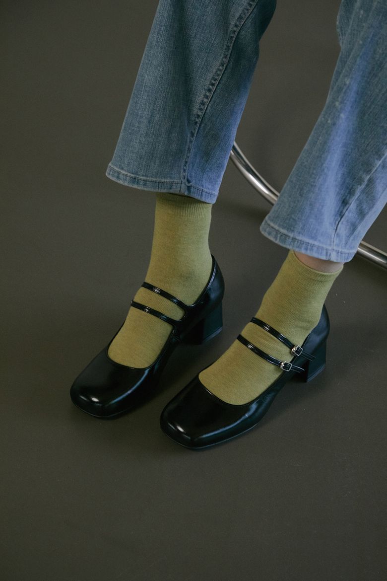 Square Toe Maryjane Pumps
