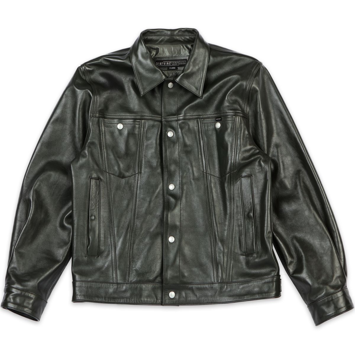 디아프바인(DIAFVINE) DV.LOT 669 Calf skin Trucker -Dark Khaki-