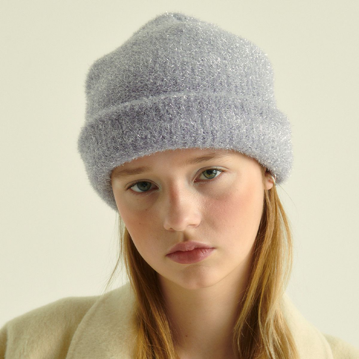 펀프롬펀(FUNFROMFUN) METAL KNIT BEANIE, VIOLET