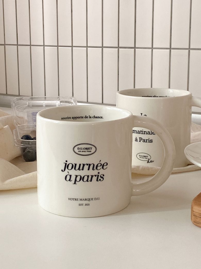 레터링 머그컵 빅사이즈 (journee a paris)