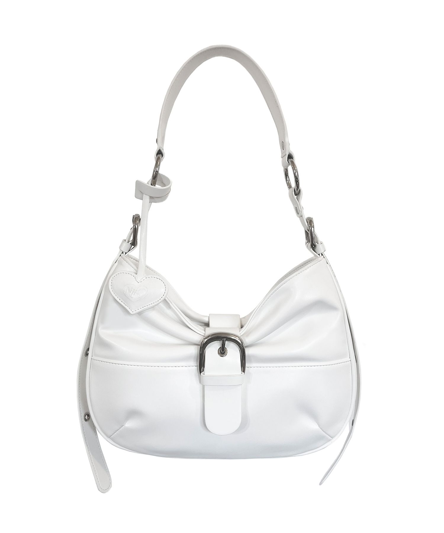 ★関税込★NOFFICIALNOFFICE★RIBBON BUCKLE SHOULDER BAG★ MUSINSA | NOFFICIALNOFFICE Ribbon Buckle Shoulder Bag Silver