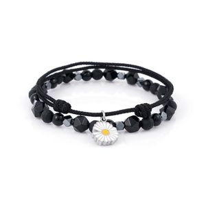 올블랙컷 원석022 데이지메달 스트링802 팔찌세트 (C2203-SE272_BK)