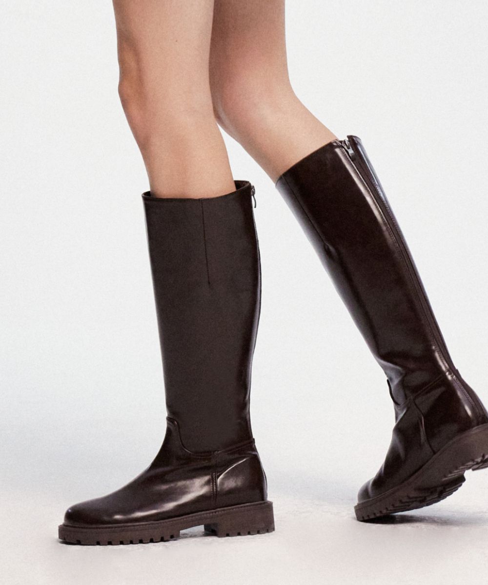 ◆KOMOREBI MUSEUM◆ Handmade Millisole Long Boots Brown Brow MUSINSA公式 | KOMOREBI MUSEUM Handmade Millisole Long Boots