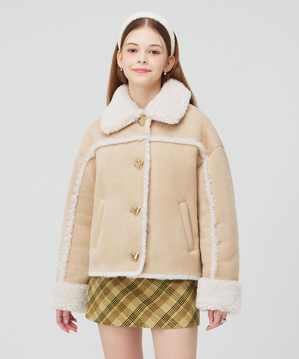 시어링 카라 무스탕 코트 [BEIGE] / WBE4L10525 source detail 53