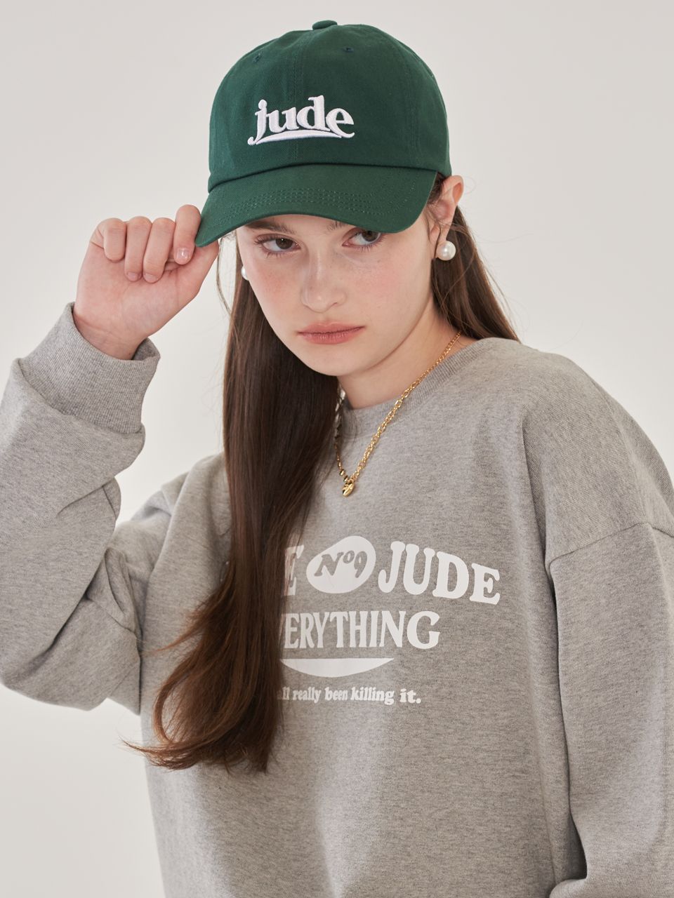 【more jude】JUDE LOGO CAP MUSINSA | MOREJUDE Fine jude logo cap green