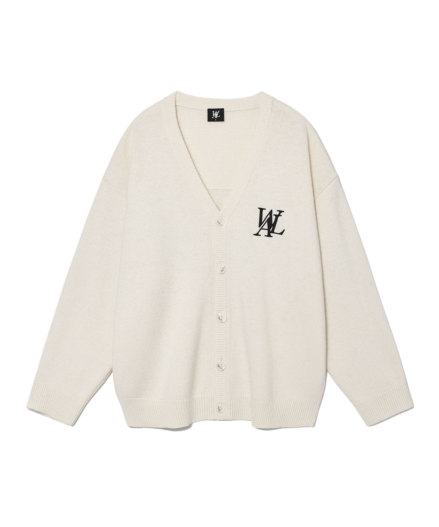ジャケット WOOALONG Signature daily over fit knit cardigan IVORY MUSINSA | WOOALONG Signature daily over fit knit cardigan