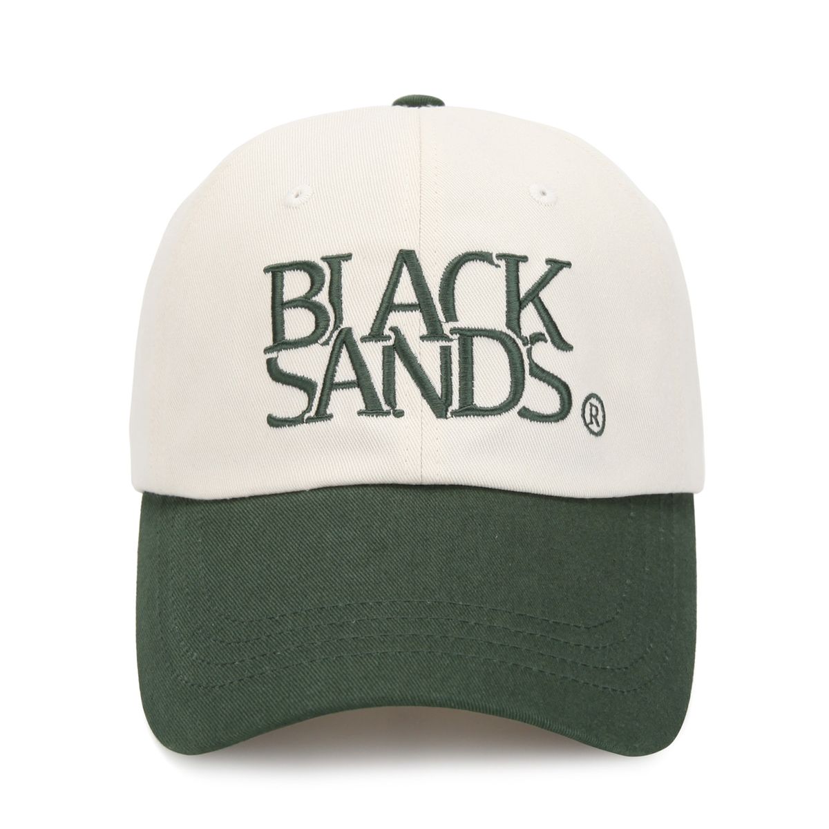 블랙샌즈(BLACK SANDS) 트윈스 배색 자수 볼캡_그린