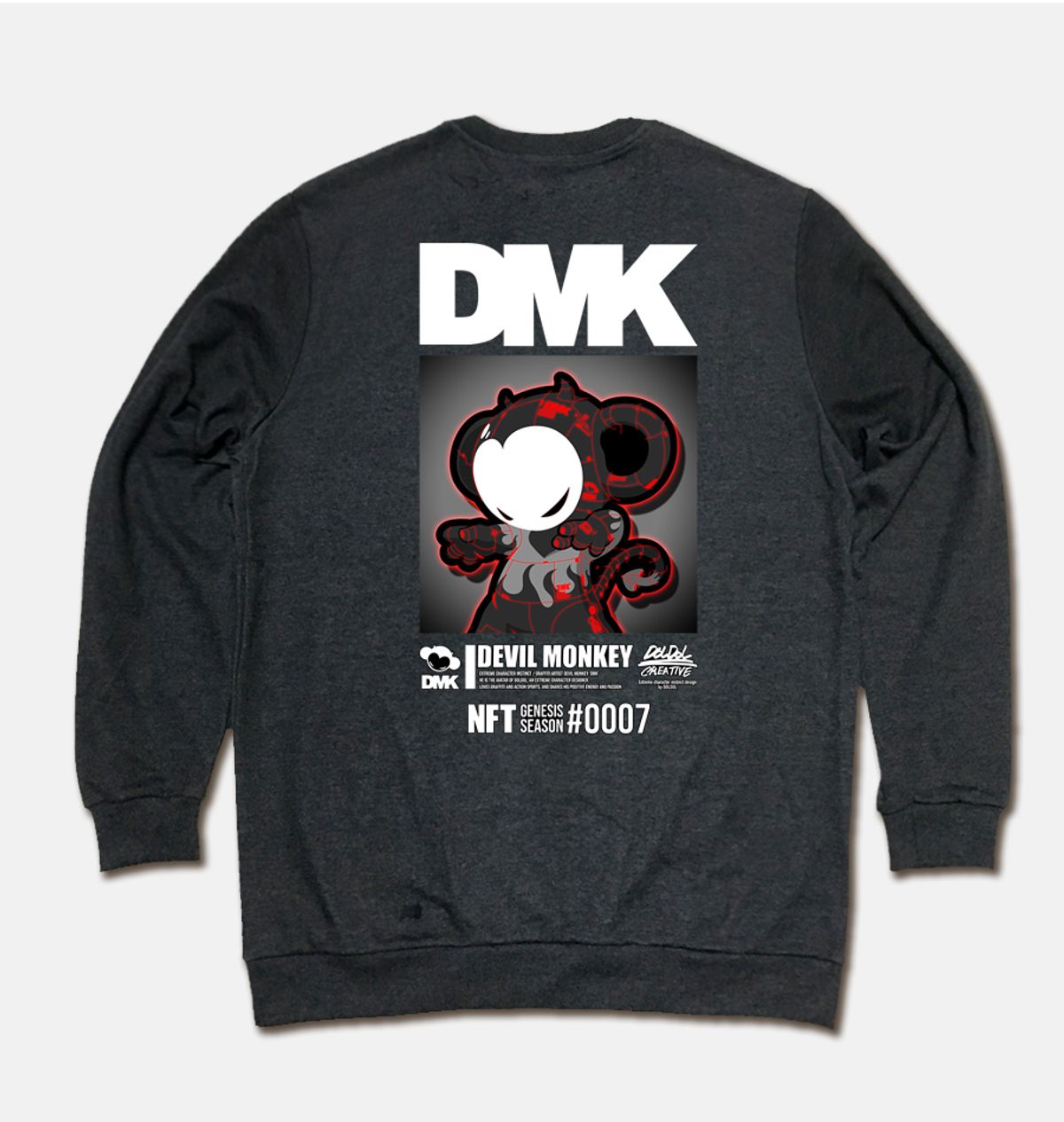 돌돌(DOLDOL) DMK_MTM_92 그래피티 아티스트 데빌몽키 DMK NFT 캐릭터 맨투맨 긴팔티 긴팔