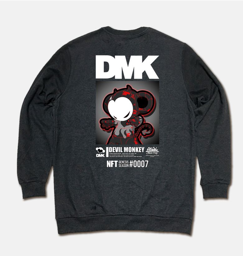 DMK_MTM_92 그래피티 아티스트 데빌몽키 DMK NFT 캐릭터 맨투맨 긴팔티 긴팔