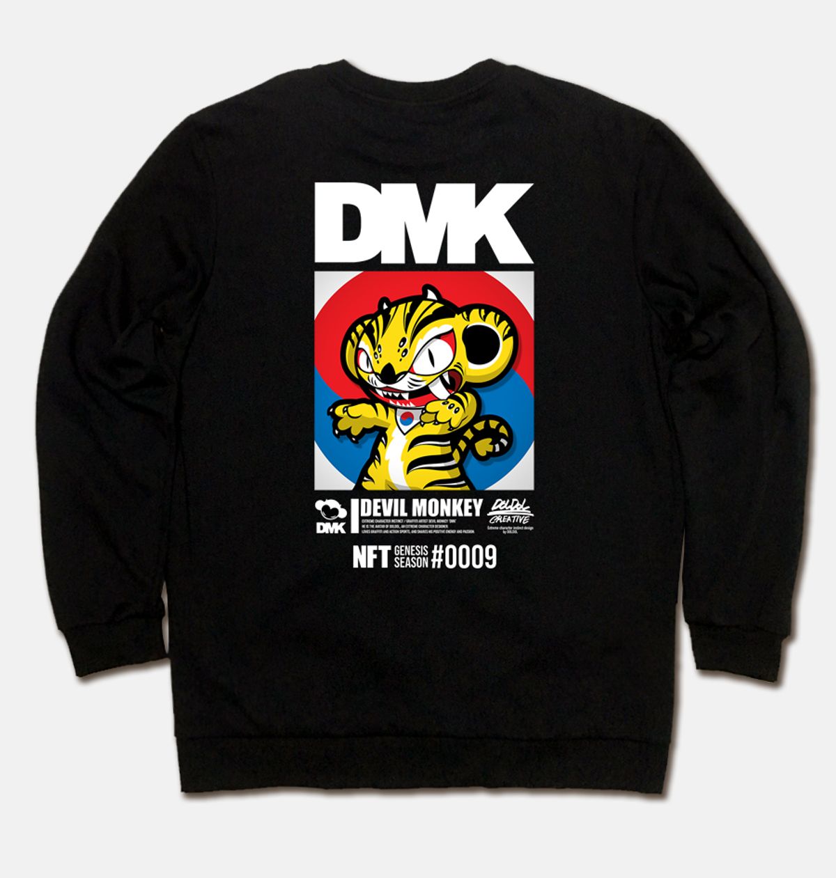 돌돌(DOLDOL) DMK_MTM_94 그래피티 아티스트 데빌몽키 DMK NFT 캐릭터 맨투맨 긴팔티 긴팔