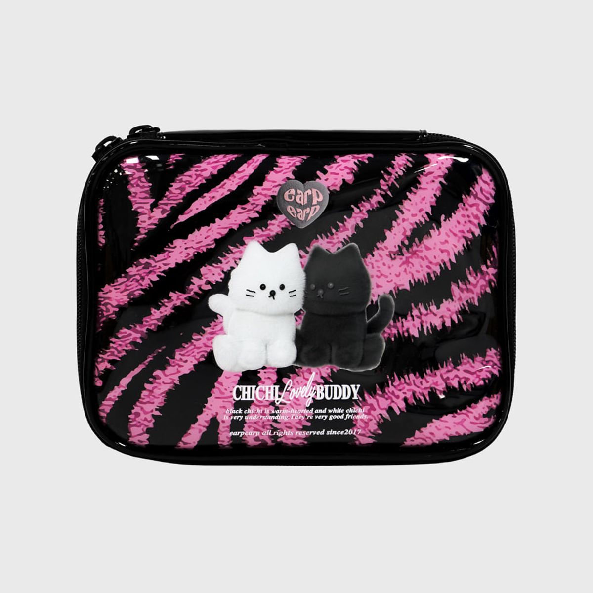 어프어프(EARPEARP) ZEBRA PATTERN CHICHI-PINK(트래블파우치)