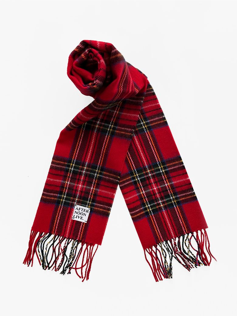 Wool Muffler (90s Tartan Check Classic Red)