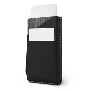 슬라이드 가죽 카드 지갑 RFID차단 블랙