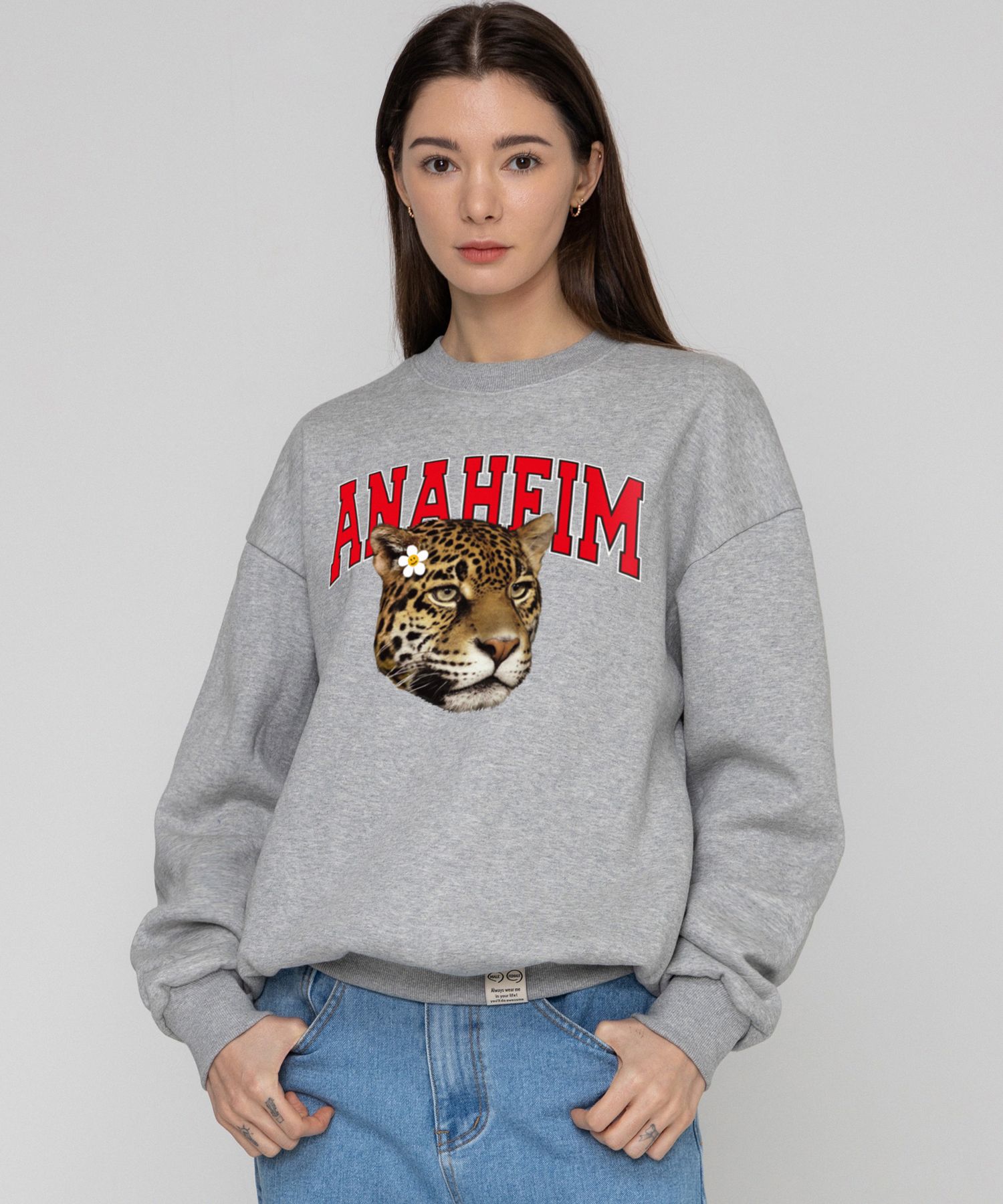 【GRAVER】22FW★ [UNISEX] Anaheim Real Leopard Sweatshirt MUSINSA | GRAVER [UNISEX] Anaheim Real Leopard Sweatshirt_Gray